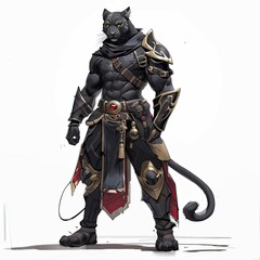 Fototapeta premium Anime Panther Warrior