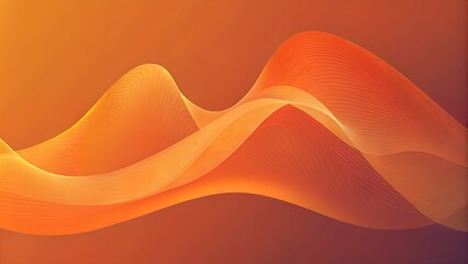 Illustration of abstract orange wave digital background