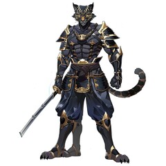 Fototapeta premium Anime Panther Warrior