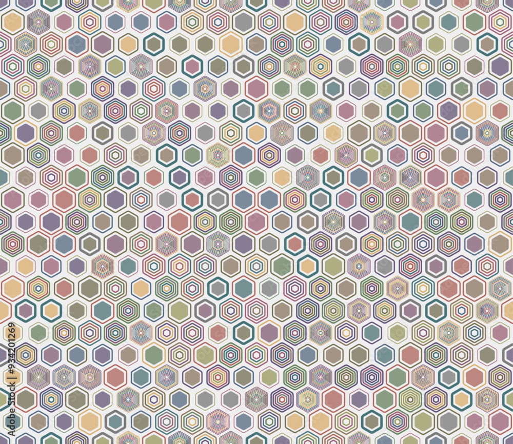 Poster geometric background featuring geometric elements of varied style and color. hexagon geometric shape