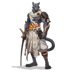 Fototapeta premium Anime Panther Warrior