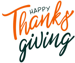 Thanks Giving Handwriting Lettering