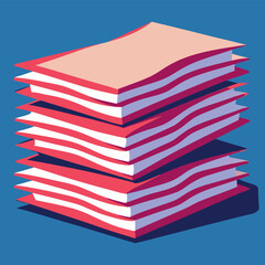 Stack of Paper Vector Illustration