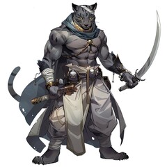 Fototapeta premium Anime Panther Warrior