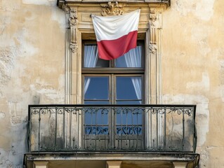 Polska flaga z okazji Święta Niepodległości