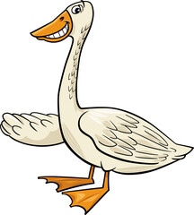cartoon goose bird farm animal character