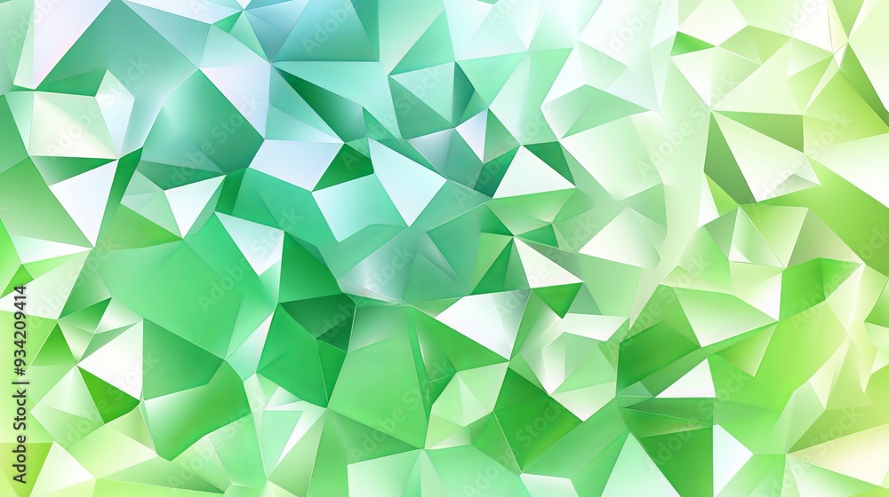 Poster a light green vector background with triangles, featuring a modern abstract illustration with colorf