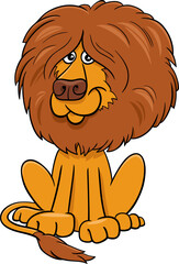 cartoon lion funny wild animal character