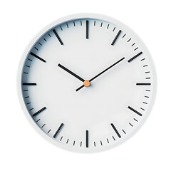 Wall clock isolated on transparent background 