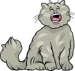 cartoon meowing persian cat animal character