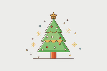 Christmass Tree Minimalistic Design