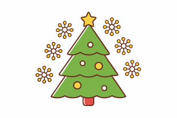 Christmass Tree Minimalistic Design