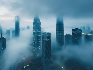 Misty Skyline Panorama