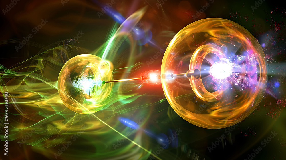 Poster representation of quantum phenomena with intricate particle behavior models