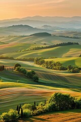 Obraz premium Golden Countryside Twilight