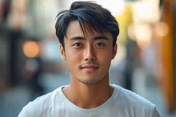 Obraz premium Portrait of Asian Guy, Generative AI