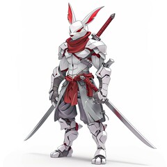 Obraz premium Anime Rabbit Warrior