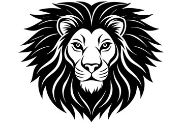 Lion Head Silhouette vector Illustration