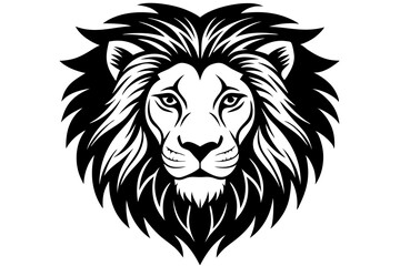 Lion Head Silhouette vector Illustration