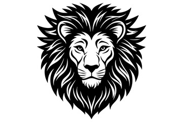 Lion Head Silhouette vector Illustration