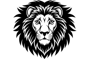 Lion Head Silhouette vector Illustration