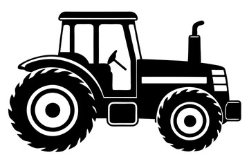 Tractor vector silhouette illustration