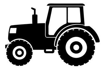 Tractor vector silhouette illustration