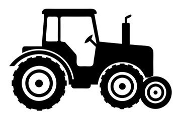 Tractor vector silhouette illustration