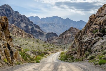 Fototapeta premium Rugged Desert Road Panoramic