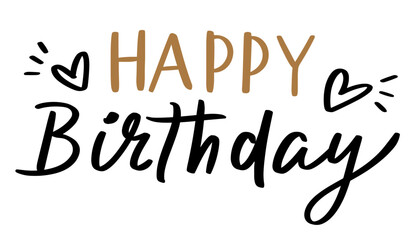 Happy Birthday Handwriting Lettering