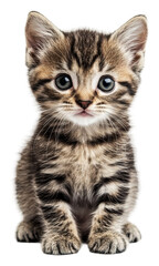 Obraz premium PNG Playful kitten sitting on a white background