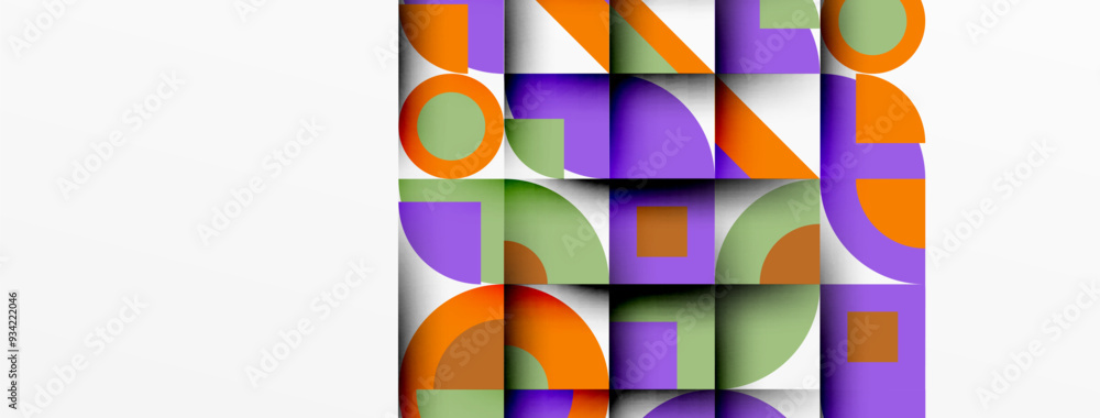 Aufkleber modern geometrical abstract background - circles. business or technology presentation design