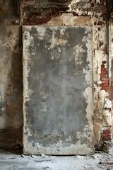 Naklejka premium Old Grey Wall with Flaking Paint