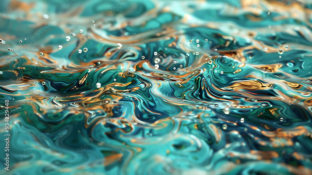 Poster simulation of fluid dynamics demonstrating flow behavior and turbulence effects