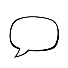 Text bubble cartoon icon illustration on white background. Generative AI