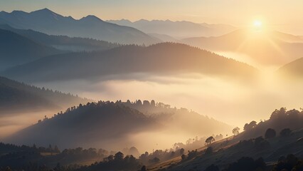 Obraz premium sunrise over the mountains