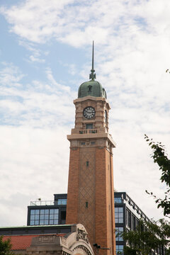 View of Westside Market tower in Cleveland Ohio