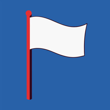 recommend clip art: White Flag Waving Vector Illustration