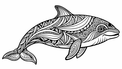 vector illustration of a cartoon fish