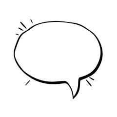 Fototapeta premium Text bubble cartoon icon illustration on white background. Generative AI