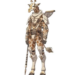 Fototapeta premium Anime Giraffe Warrior