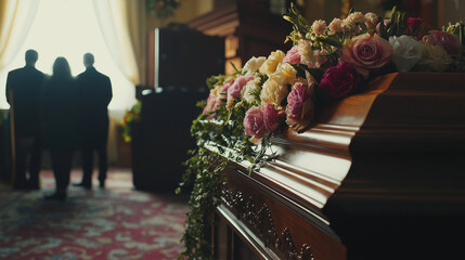 Floral Tribute at a Memorial Service