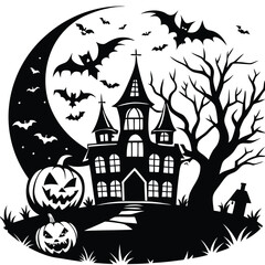 Halloween elements vector illustration