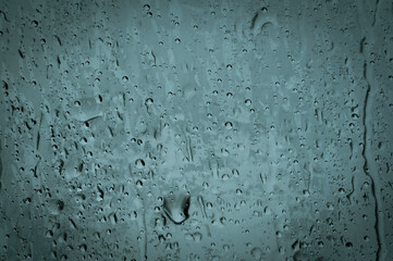 Drops on the window glass. Abstract background