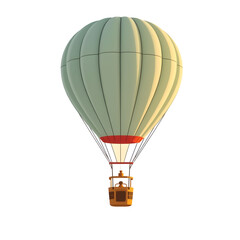 Obraz premium Cappadocia hot air balloon cartoon icon illustration on white background. Generative AI