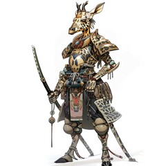 Fototapeta premium Anime Giraffe Warrior
