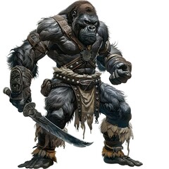 Fototapeta premium Anime Gorilla Warrior