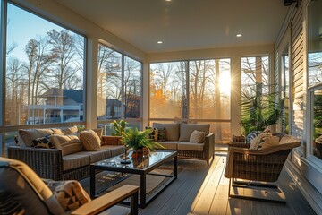 Sunlit Porch with a View