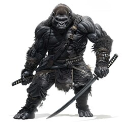 Obraz premium Anime Gorilla Warrior