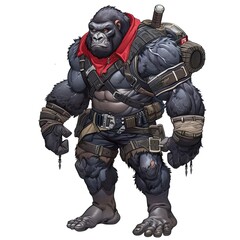 Fototapeta premium Anime Gorilla Warrior